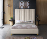 Via Upholstered Contemporary Bed – Luxurious Channel Tufting, Sleek Design, Perfect for Modern Bedrooms