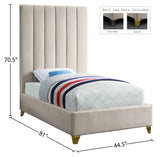 Via Upholstered Contemporary Bed – Luxurious Channel Tufting, Sleek Design, Perfect for Modern Bedrooms