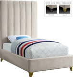 Via Upholstered Contemporary Bed – Luxurious Channel Tufting, Sleek Design, Perfect for Modern Bedrooms