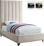 Via Upholstered Contemporary Bed – Luxurious Channel Tufting, Sleek Design, Perfect for Modern Bedrooms