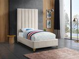 Via Upholstered Contemporary Bed – Luxurious Channel Tufting, Sleek Design, Perfect for Modern Bedrooms