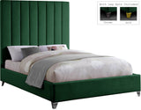 Via Upholstered Contemporary Bed – Luxurious Channel Tufting, Sleek Design, Perfect for Modern Bedrooms