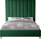 Via Upholstered Contemporary Bed – Luxurious Channel Tufting, Sleek Design, Perfect for Modern Bedrooms