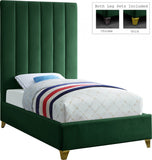 Via Upholstered Contemporary Bed – Luxurious Channel Tufting, Sleek Design, Perfect for Modern Bedrooms