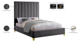 Via Upholstered Contemporary Bed – Luxurious Channel Tufting, Sleek Design, Perfect for Modern Bedrooms