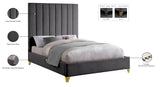 Via Upholstered Contemporary Bed – Luxurious Channel Tufting, Sleek Design, Perfect for Modern Bedrooms