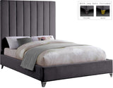 Via Upholstered Contemporary Bed – Luxurious Channel Tufting, Sleek Design, Perfect for Modern Bedrooms