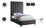 Via Upholstered Contemporary Bed – Luxurious Channel Tufting, Sleek Design, Perfect for Modern Bedrooms