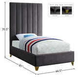 Via Upholstered Contemporary Bed – Luxurious Channel Tufting, Sleek Design, Perfect for Modern Bedrooms