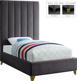 Via Upholstered Contemporary Bed – Luxurious Channel Tufting, Sleek Design, Perfect for Modern Bedrooms