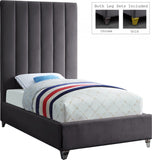 Via Upholstered Contemporary Bed – Luxurious Channel Tufting, Sleek Design, Perfect for Modern Bedrooms