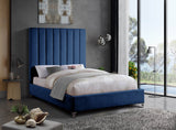 Via Upholstered Contemporary Bed – Luxurious Channel Tufting, Sleek Design, Perfect for Modern Bedrooms