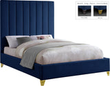Via Upholstered Contemporary Bed – Luxurious Channel Tufting, Sleek Design, Perfect for Modern Bedrooms