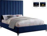 Via Upholstered Contemporary Bed – Luxurious Channel Tufting, Sleek Design, Perfect for Modern Bedrooms