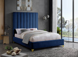Via Upholstered Contemporary Bed – Luxurious Channel Tufting, Sleek Design, Perfect for Modern Bedrooms
