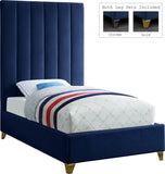 Via Upholstered Contemporary Bed – Luxurious Channel Tufting, Sleek Design, Perfect for Modern Bedrooms