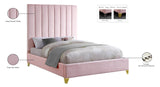 Via Upholstered Contemporary Bed – Luxurious Channel Tufting, Sleek Design, Perfect for Modern Bedrooms