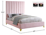 Via Upholstered Contemporary Bed – Luxurious Channel Tufting, Sleek Design, Perfect for Modern Bedrooms