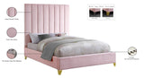 Via Upholstered Contemporary Bed – Luxurious Channel Tufting, Sleek Design, Perfect for Modern Bedrooms