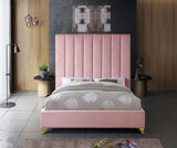 Via Upholstered Contemporary Bed – Luxurious Channel Tufting, Sleek Design, Perfect for Modern Bedrooms