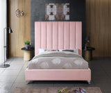 Via Upholstered Contemporary Bed – Luxurious Channel Tufting, Sleek Design, Perfect for Modern Bedrooms