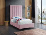 Via Upholstered Contemporary Bed – Luxurious Channel Tufting, Sleek Design, Perfect for Modern Bedrooms