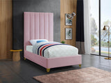 Via Upholstered Contemporary Bed – Luxurious Channel Tufting, Sleek Design, Perfect for Modern Bedrooms