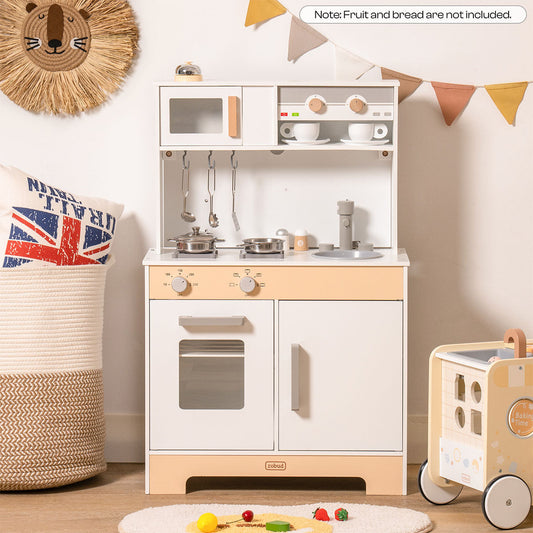 ROBUD Wooden Kids Play Kitchen Set - DIY Stickers