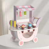ROBUD Pink Wooden Ice Cream Cart Walker