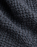 Hooded waffle baby towel in Dark gray