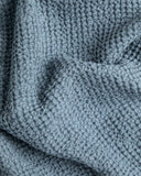 Gray blue waffle throw blanket
