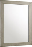 Weston Mid Century Mirror - Industrial Grey Stone Finish, Chic Design for Contemporary Bedrooms