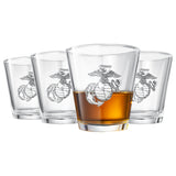 Marine Whiskey & Wine Glasses Set of 4