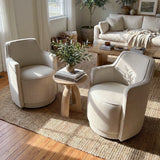 Yisa Modern Swivel Small Barrel Chair (Set of 2)