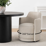 Yisa Modern Swivel Small Barrel Chair (Set of 2)
