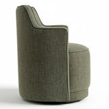 Yisa Modern Swivel Linen Upholstered Dining Chair (Set of 2)