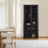Nina Bookcase Cabinet-Black