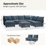 Harmetrix Oversized Soft Sectional Couch with Storage
