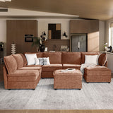 Harmetrix 8-Seater Soft Sectional Couch with Storage