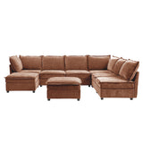 Harmetrix 8-Seater Soft Sectional Couch with Storage