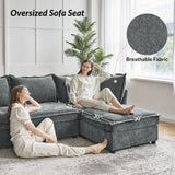 Harmetrix Oversized Soft Sectional Couch with Storage
