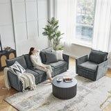 Harmetrix Oversized Soft Sectional Couch with Storage