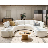 Aeris 138" Modern Curved Sectional Couch & Sofa With Curved Aesthetic
