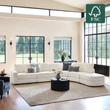 Aeris 138" Modern Curved Sectional Couch & Sofa With Curved Aesthetic