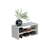 TUHOME Basic Two-Tier Stackable Shoe Rack with Spacious Shelving, Durable Structure for Footwear Organization, Space-Saving Design for Closets and Entryways, Ideal for Expanding Storage and Keeping Everyday Shoes Accessible