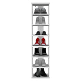 TUHOME Odesto 48.7-Inch Vertical Shoe Rack with Eight Tiers for Organized Footwear Storage, Slim Space-Saving Tower for Entryways, Bedrooms or Living Rooms, Compact Standalone or Stackable Solution for Daily Shoe Organization