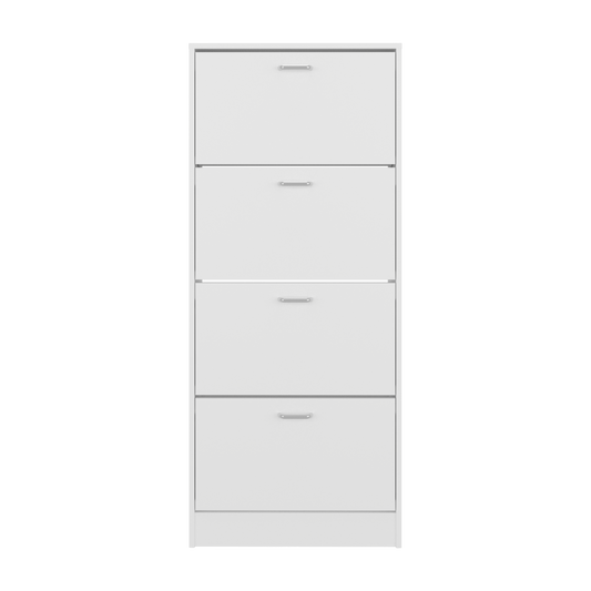 Inola 4 Door Shoe Rack Cabinet for Entryway and Home Storage, Space-Saving Shoe Organizer with Enclosed Design, Modern Style for Hallway or Bedroom Use