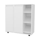 Houck Shoe Rack with 3 Side Tiers, Compact Storage for Shoes, Boots, and Accessories Organizer