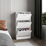 Inola High 3-Tier Pull Down Shoe Rack, Space-Efficient Entryway and Bedroom Shoe Storage with Pull-Down Doors, Stores Up to 18 Pairs of Shoes, Sleek Design for Maximizing Organization in Compact Spaces