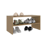TUHOME Silpa Small Shoe Rack with Three Open Shelves and Compact Modern Design, Space-Saving Footwear Organizer for Entryways, Closets or Narrow Living Spaces, Functional Storage Solution for Everyday Shoes and Accessories
